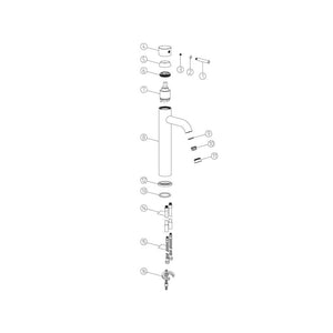Pescara Tall Single Lever Basin Mixer Including Waste Chrome Pureflo