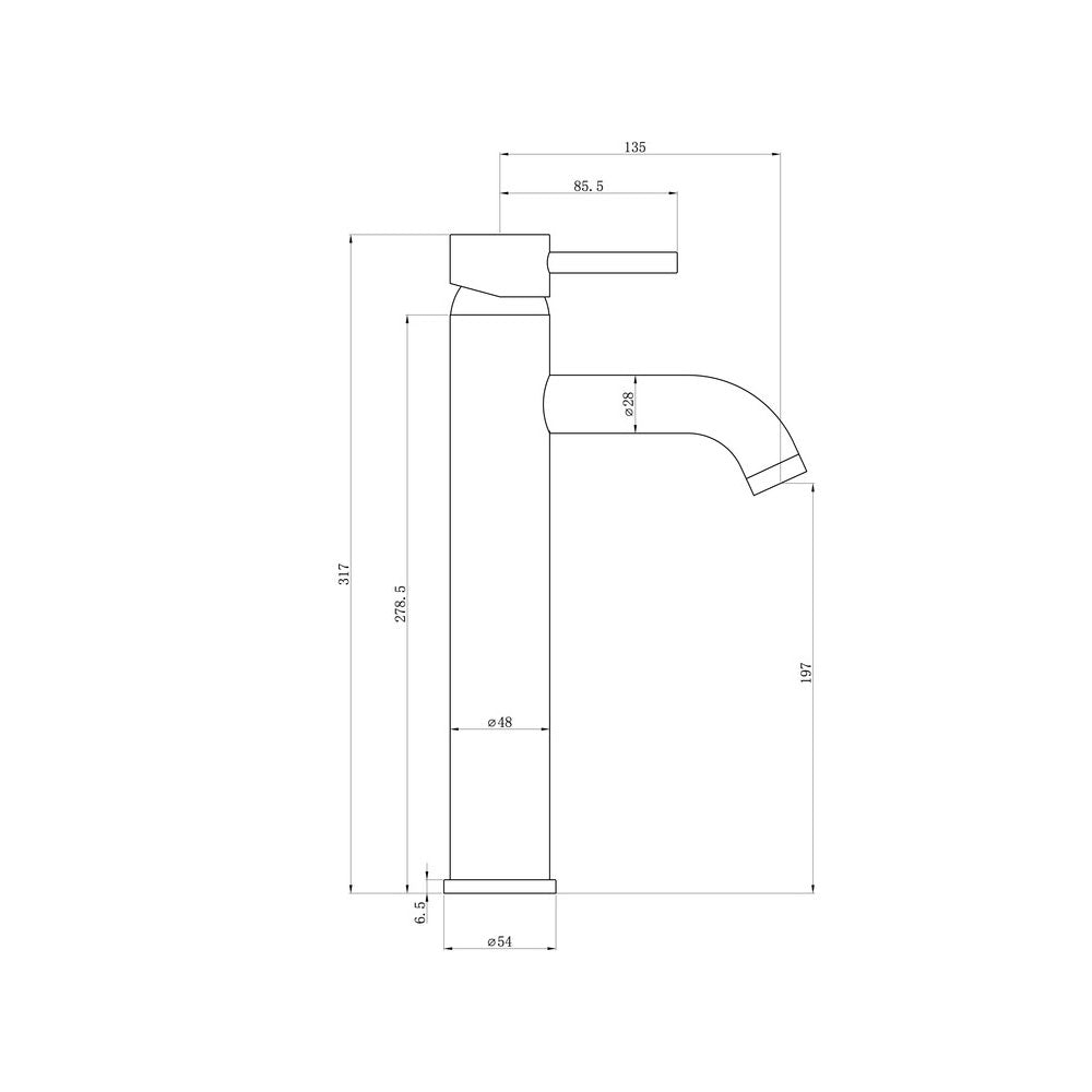 Pescara Tall Single Lever Basin Mixer Including Waste Chrome Pureflo