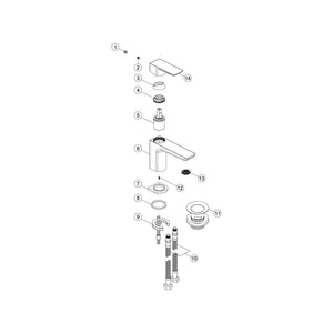 Comet Single Lever Cloakroom Basin Mixer Including Waste Pureflo
