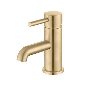 Pescara Single Lever Basin Mixer Including Waste Brushed Brass Pureflo