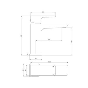 Comet Single Lever Basin Mixer Including Waste Brushed Brass Bathwise