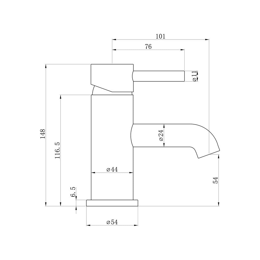 Pescara Single Lever Basin Mixer Pureflo