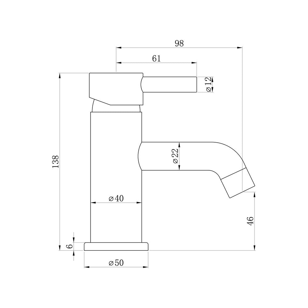 Pescara Cloakroom Basin Mixer Pureflo