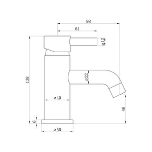 Pescara Cloakroom Basin Mixer Pureflo