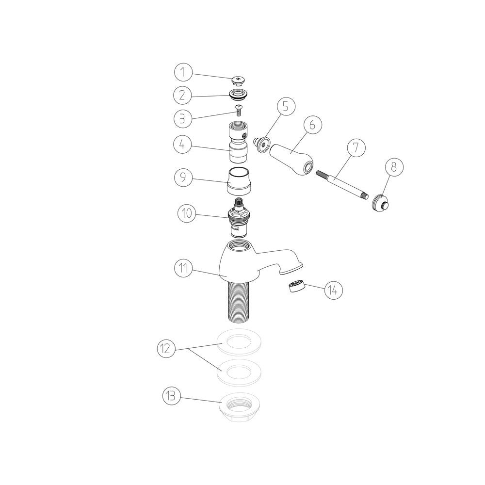 Millom Basin Pillar Taps Pureflo