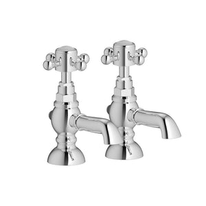 Tadlow Basin Pillar Taps Chrome Pureflo
