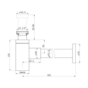 Universal Square Bottle Trap Pureflo