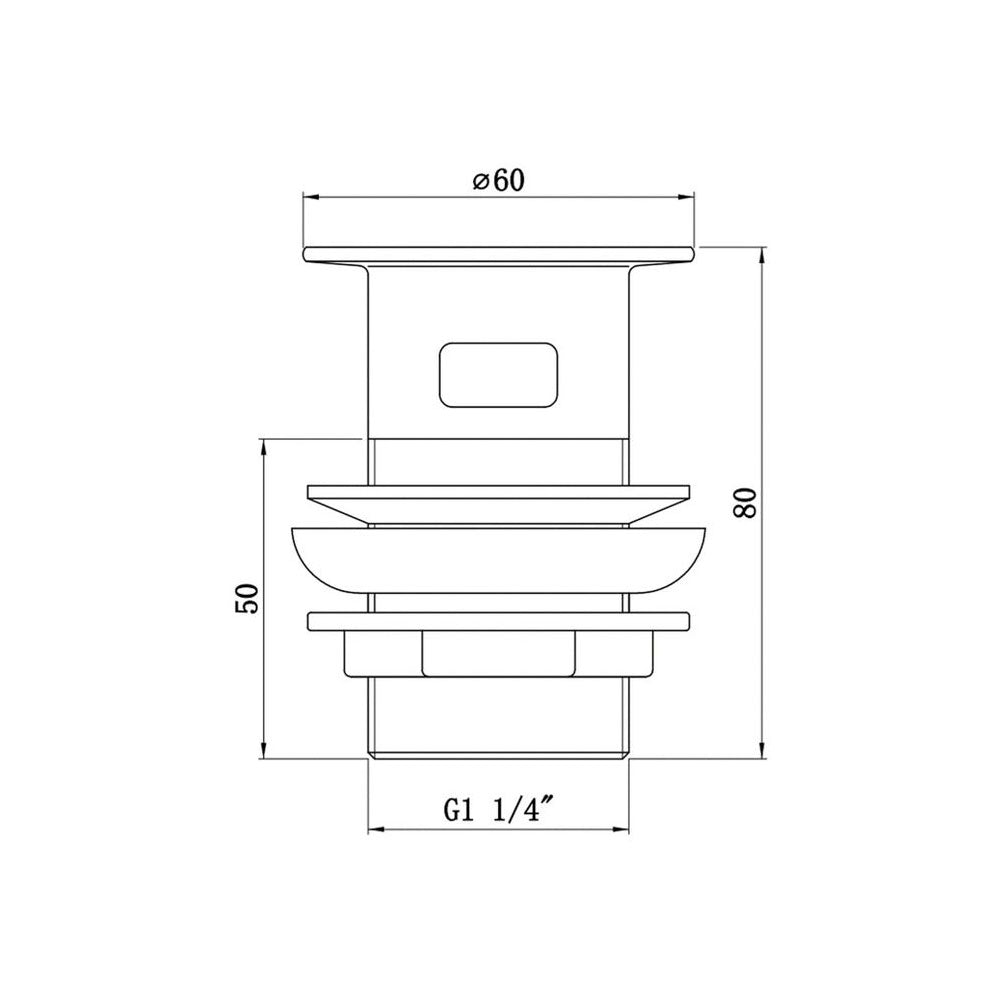 Pureflo Slotted Flip To Open Waste Chrome ( Suitable For Basins With Overflows) Pureflo