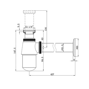 Pureflo Traditional Adjustable Bottle Trap Pureflo