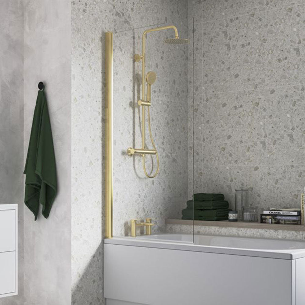 Pureflo Single Panel Straight Bath Screen Pureflo