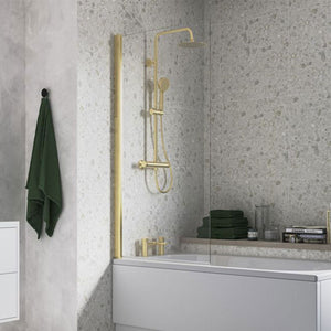 Pureflo Single Panel Straight Bath Screen Pureflo