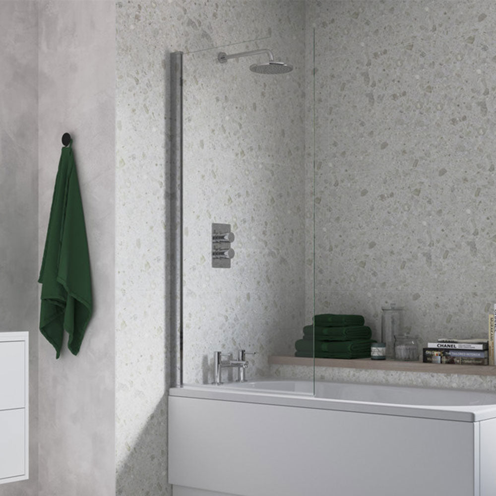 Pureflo Single Panel Straight Bath Screen Pureflo