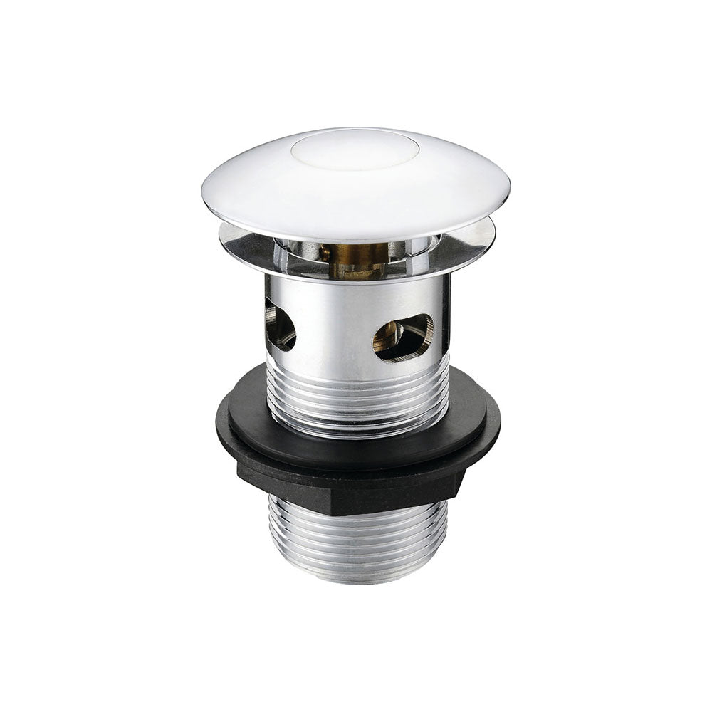 Pureflo Slotted Press To Open Basin Waste Chrome (Suitable For Basins With Overflows) Pureflo