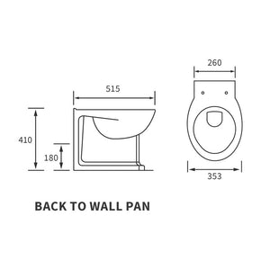 Tuscany Back To Wall Toilet With Soft Closing Seat Pureflo