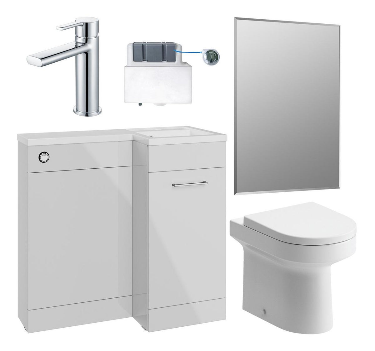 Auvellis Forma 900mm Furniture & BTW WC Pack – Grey Gloss | Handing: Right Hand