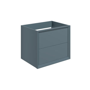 Auvellis Solenne 610mm Wall-Hung 2-Drawer Basin Unit (No Top) – Matt Storm Blue