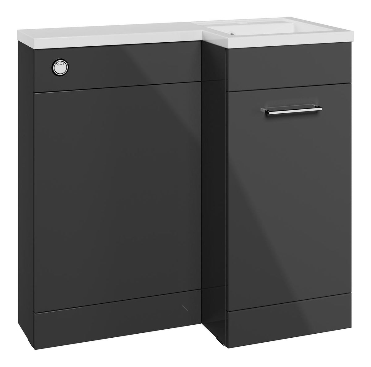 Auvellis Forma 900mm right-hand furniture pack – Gloss Anthracite