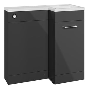 Auvellis Forma 900mm right-hand furniture pack – Gloss Anthracite