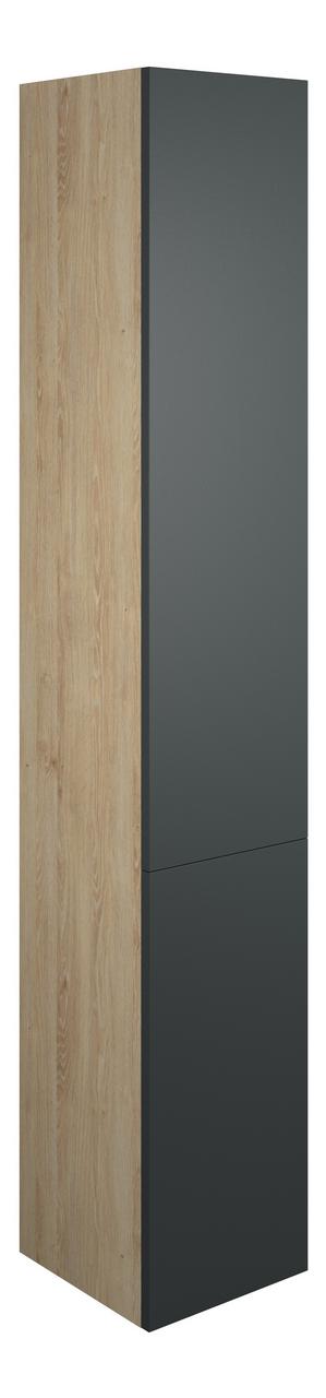 Auvellis Linaro 300mm Tall Unit – Matt Graphite Grey | Cabinet Colour: Oak