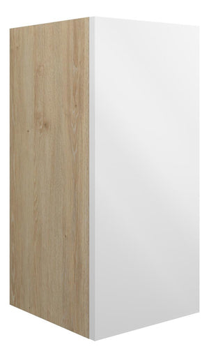 Auvellis Linaro 300mm Standard Base Unit – White Gloss | Cabinet Colour: Oak