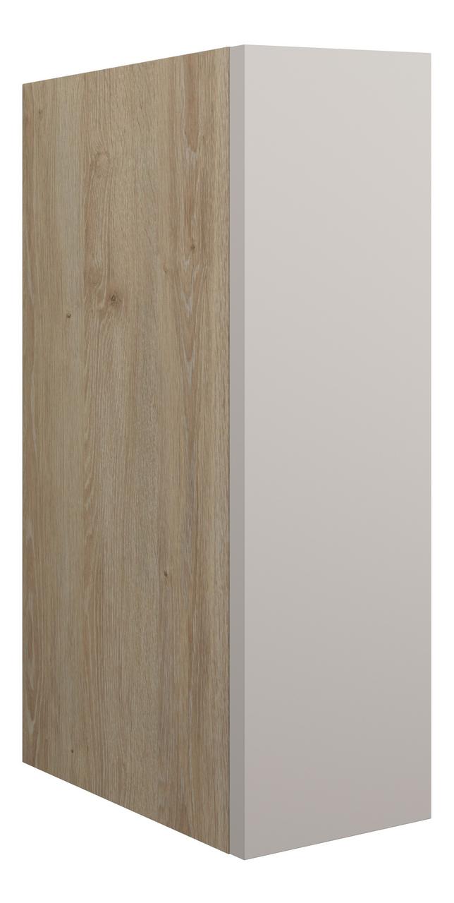 Auvellis Linaro 200mm Standard Toilet Roll Unit – Matt Dove Grey | Cabinet Colour: Oak