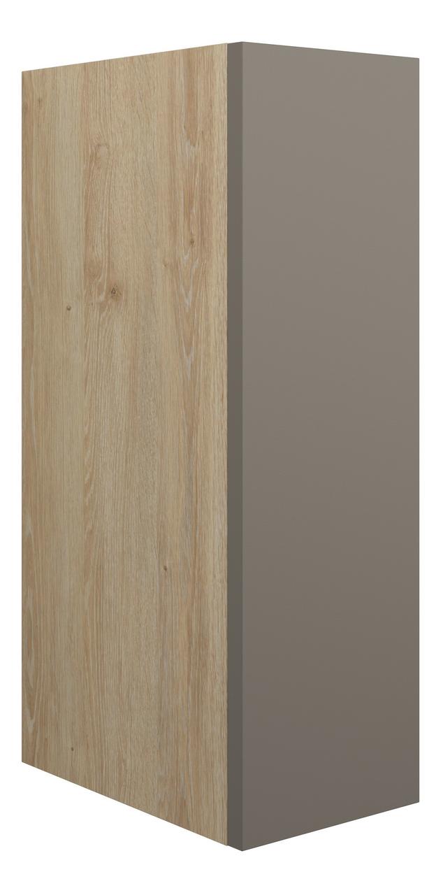 Auvellis Linaro 200mm Standard Toilet Roll Unit – Matt Stone | Cabinet Colour: Oak
