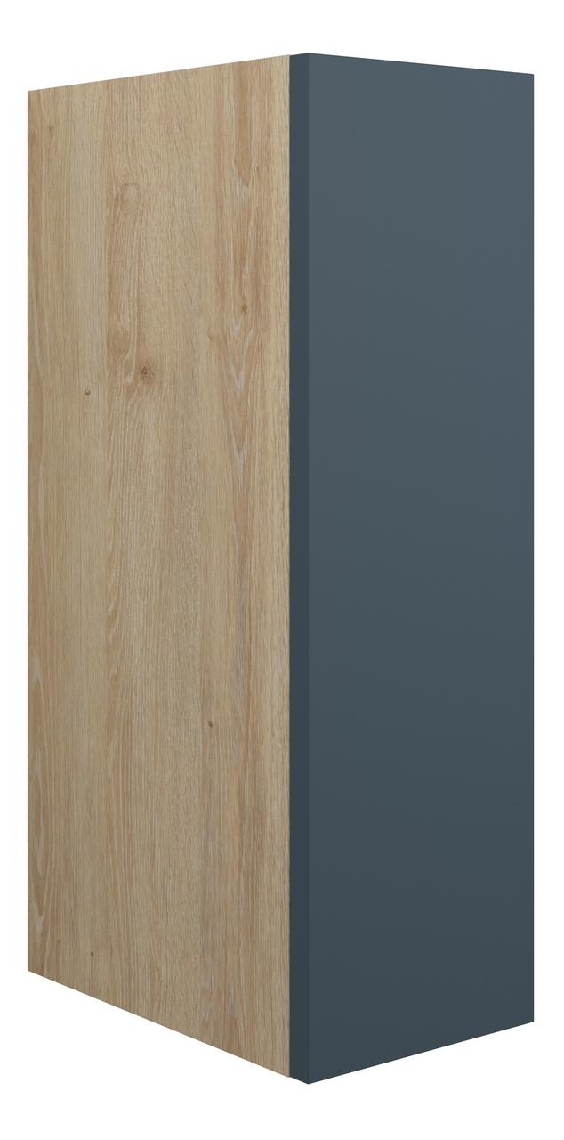 Auvellis Linaro 200mm Standard Toilet Roll Unit – Matt Arley Blue | Cabinet Colour: Oak