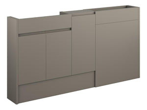 Auvellis Forma 1536mm Slim Basin, WC & 1 Door Unit Pack – Matt Stone | Cabinet Colour: Oak