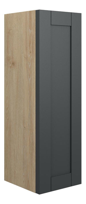 Auvellis Forma Shaker-Style 200mm Slim Base Unit – Matt Graphite Grey | Cabinet Colour: Oak