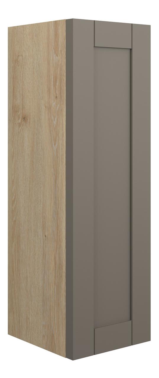 Auvellis Forma Shaker-Style 200mm Slim Base Unit – Matt Stone | Cabinet Colour: Oak