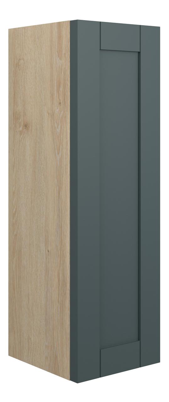 Auvellis Forma Shaker-Style 200mm Slim Base Unit – Matt Green Camo | Cabinet Colour: Oak