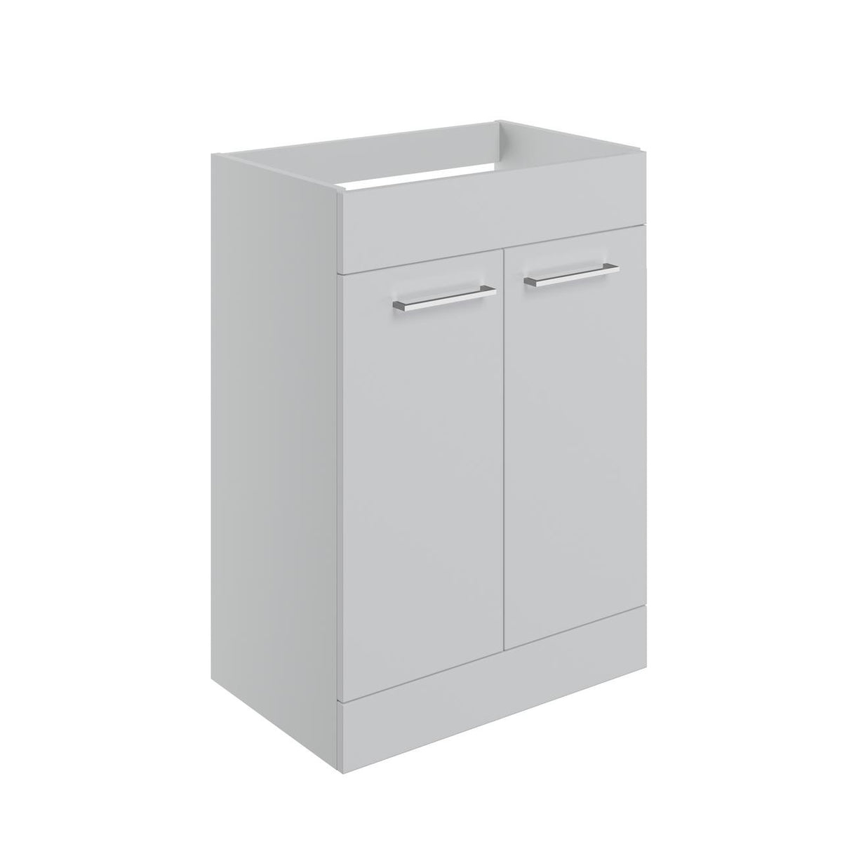 Auvellis Forma 590mm Floor Standing 2 Door Basin Unit (No Top) – Grey Gloss