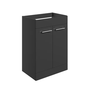 Auvellis Forma 590mm Floor Standing 2 Door Basin Unit (No Top) – Anthracite Gloss