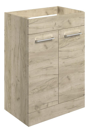 Auvellis Forma 590mm Floor Standing 2 Door Basin Unit (No Top) – Oak