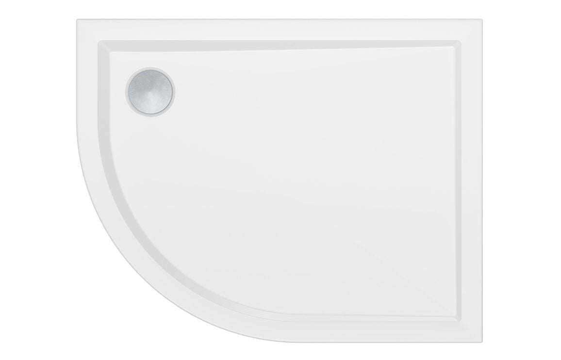 Auvellis RefleXion offset quadrant shower tray front view