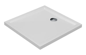 Auvellis RefleXion Low Profile Square Shower Tray – White – product view