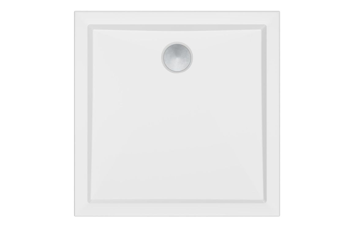 Auvellis RefleXion Low Profile Square Shower Tray – White – product view