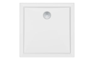 Auvellis RefleXion Low Profile Square Shower Tray – White – product view
