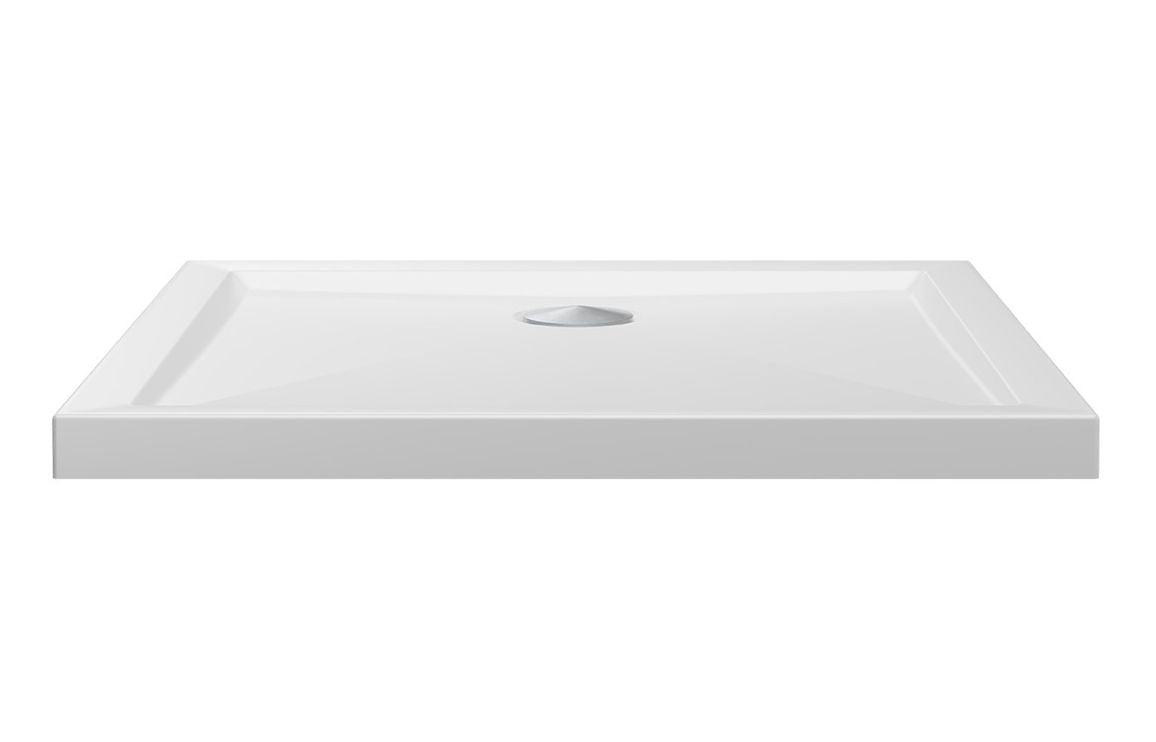 Auvellis RefleXion Low Profile Square Shower Tray – White – product view