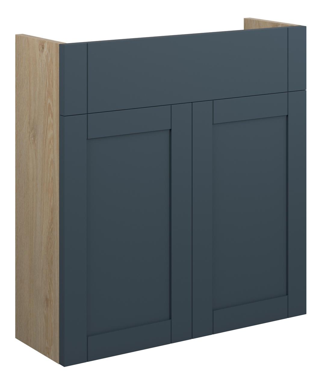 Auvellis Forma 600mm Slim Basin Unit – Matt Arley Blue with Oak Cabinet