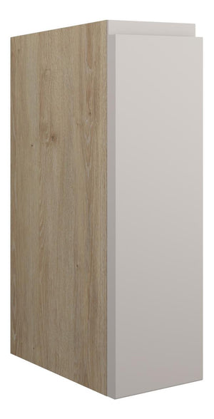 Auvellis Cara 200mm Standard Toilet Roll Unit – Matt Dove Grey | Cabinet Colour: Oak