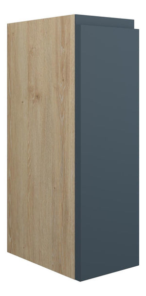 Auvellis Cara 200mm Standard Toilet Roll Unit – Matt Arley Blue | Cabinet Colour: Oak