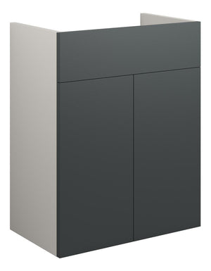 Auvellis Linaro 500mm Standard Basin Unit – Matt Graphite Grey | Cabinet Colour: Grey