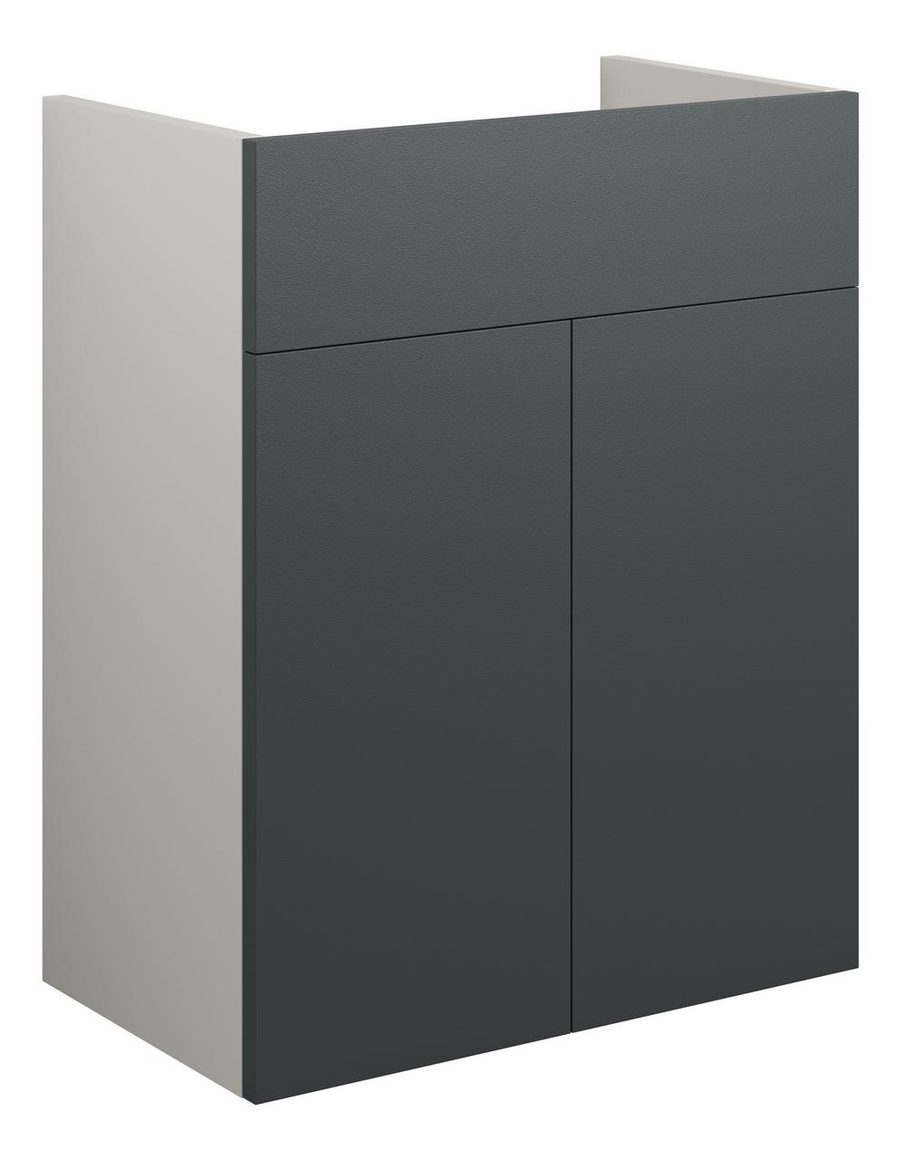 Auvellis Linaro 500mm Standard Basin Unit – Matt Graphite Grey | Cabinet Colour: Grey