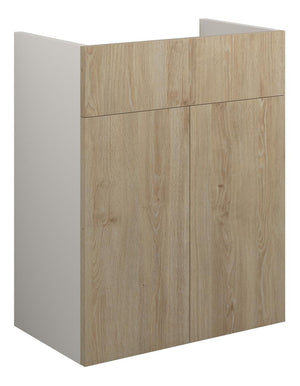 Auvellis Linaro 500mm Standard Basin Unit – Havana Oak | Cabinet Colour: Grey