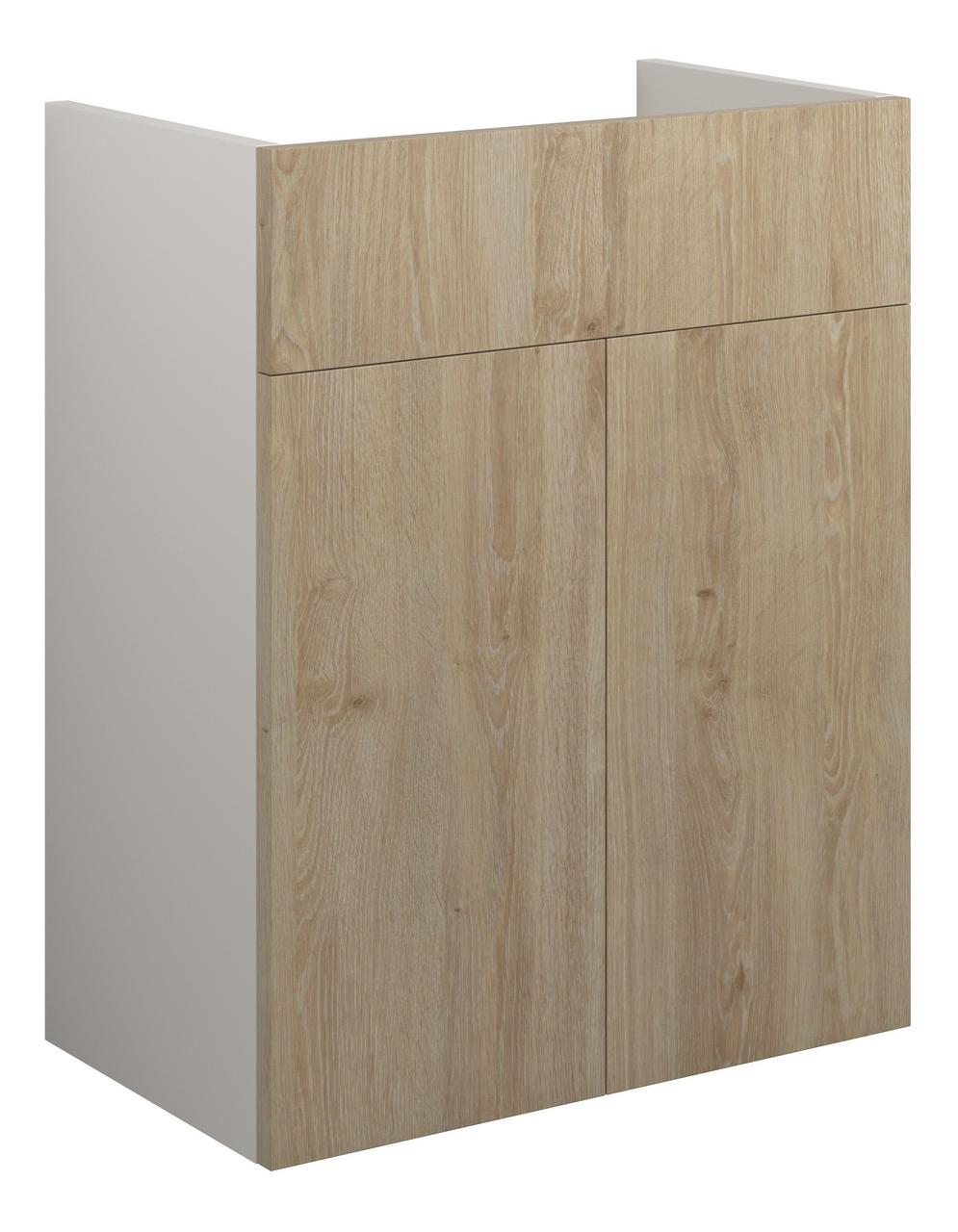 Auvellis Linaro 500mm Standard Basin Unit – Havana Oak | Cabinet Colour: Grey