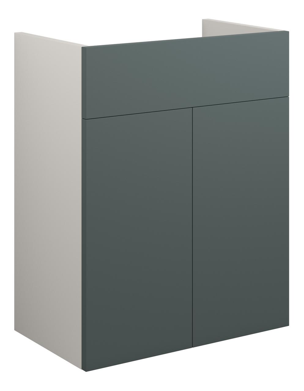 Auvellis Linaro 500mm Standard Basin Unit – Matt Green | Cabinet Colour: Grey