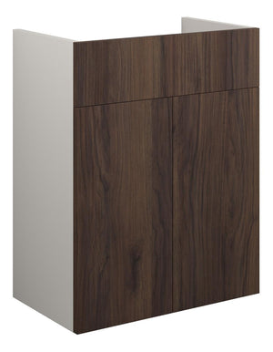 Auvellis Linaro 500mm Standard Basin Unit – Warm Walnut | Cabinet Colour: Grey