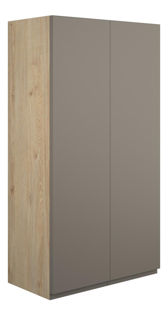 Auvellis Cara 600mm Standard 2 Door Storage Unit – Matt Stone | Cabinet Colour: Oak