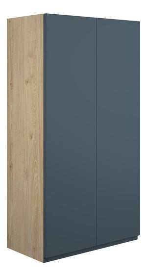 Auvellis Cara 600mm Standard 2 Door Storage Unit – Matt Arley Blue | Cabinet Colour: Oak